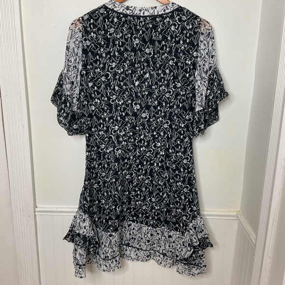 NEW Tanya Taylor Kayla Silk Floral Ruffle Mini Dress - Picture 12 of 12